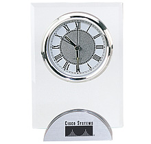 MODERN PLATINUM BASE ANALOG CLOCK