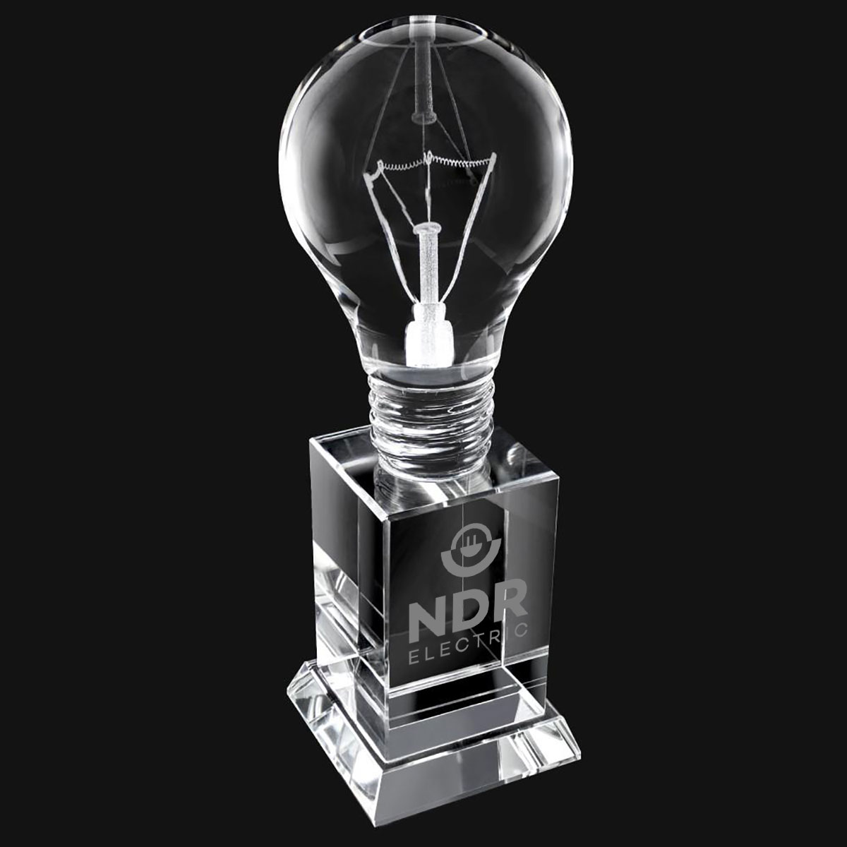 CRYSTAL LIGHT BULB 8" AWARD