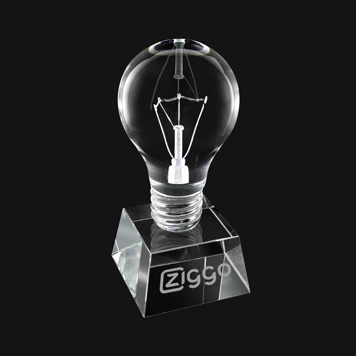 CRYSTAL LIGHT BULB 6" AWARD