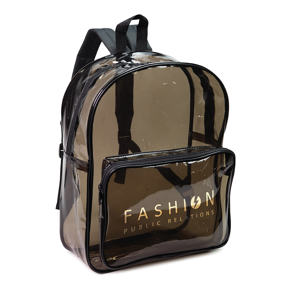 TRANSLUCENT BLACK VINYL BACKPACK