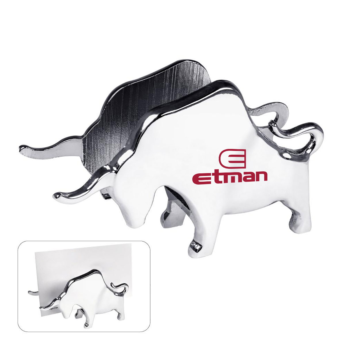 BULL SHAPED METAL MEMO-MAIL HOLDER