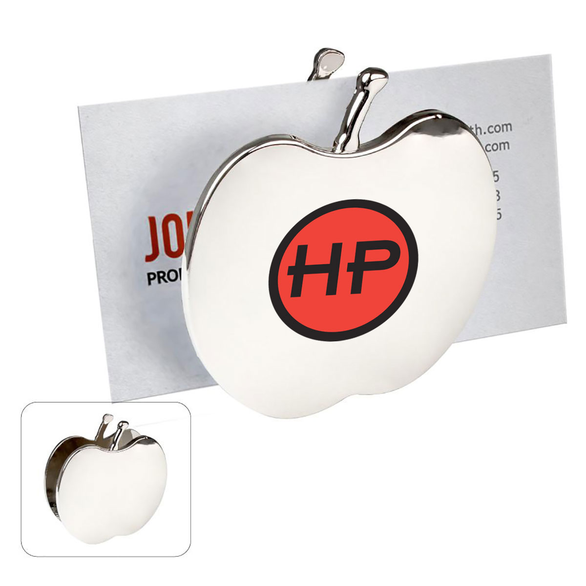 APPLE SHAPED METAL MEMO-MAIL HOLDER