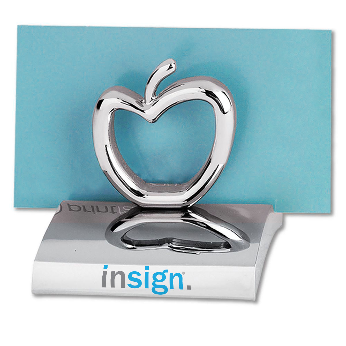 APPLE CHROME BUSINESS CARD HOLDER