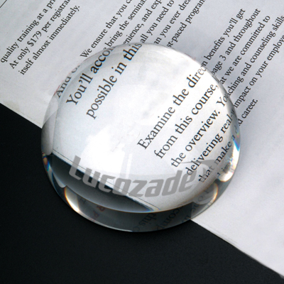 CRYSTAL DOME OPTICAL PAPERWEIGHT