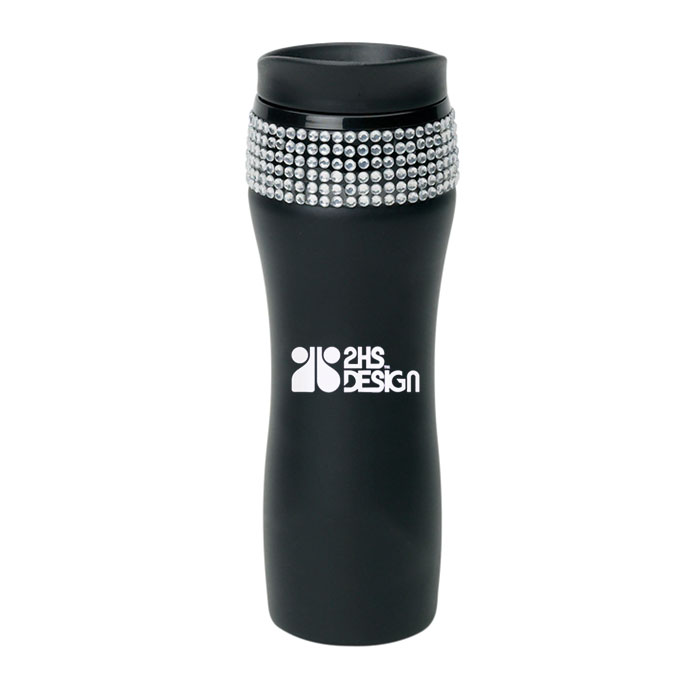 STAINLESS STEEL GEM BLING TUMBLER