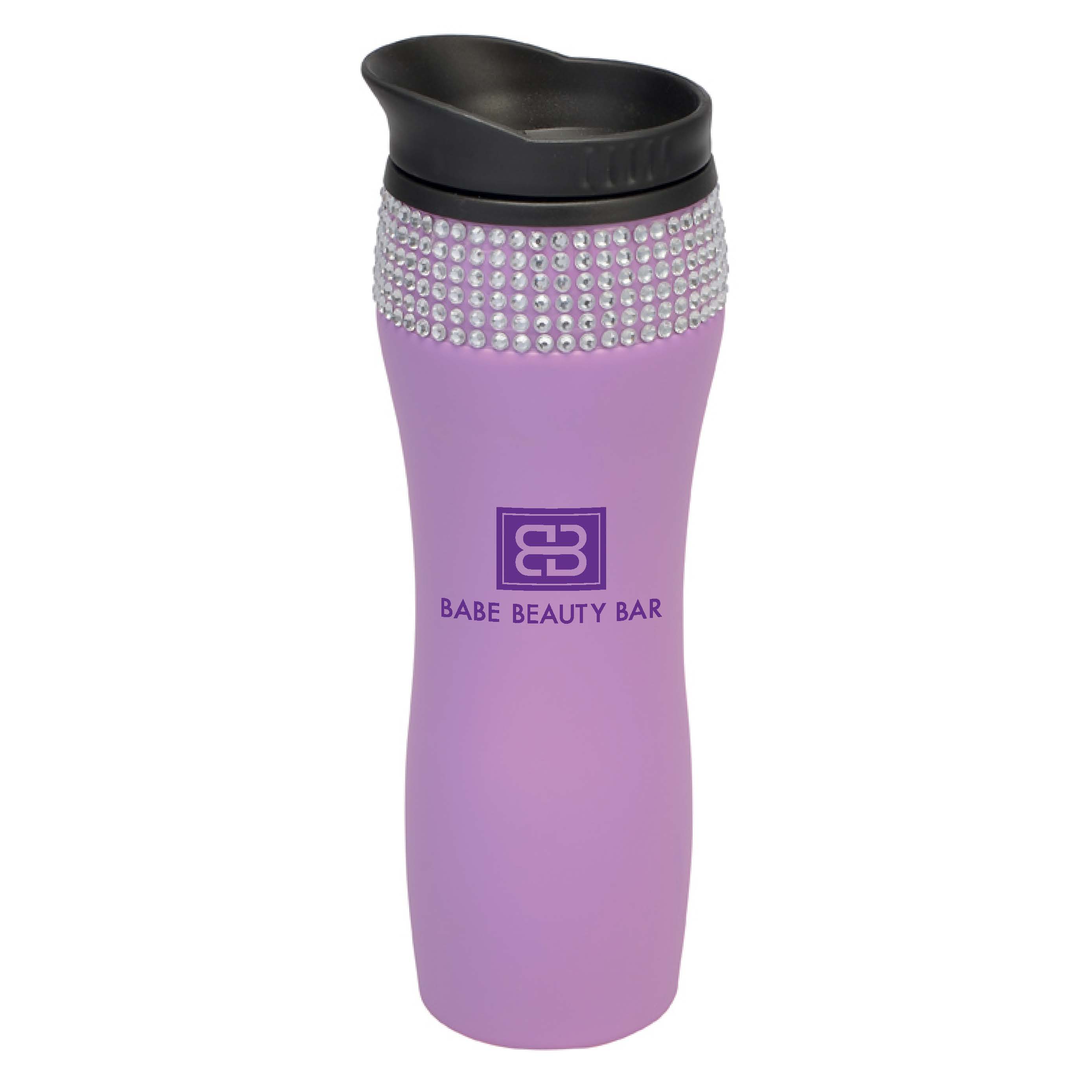 STAINLESS STEEL MATTE FINISH GEM BLING TUMBLER