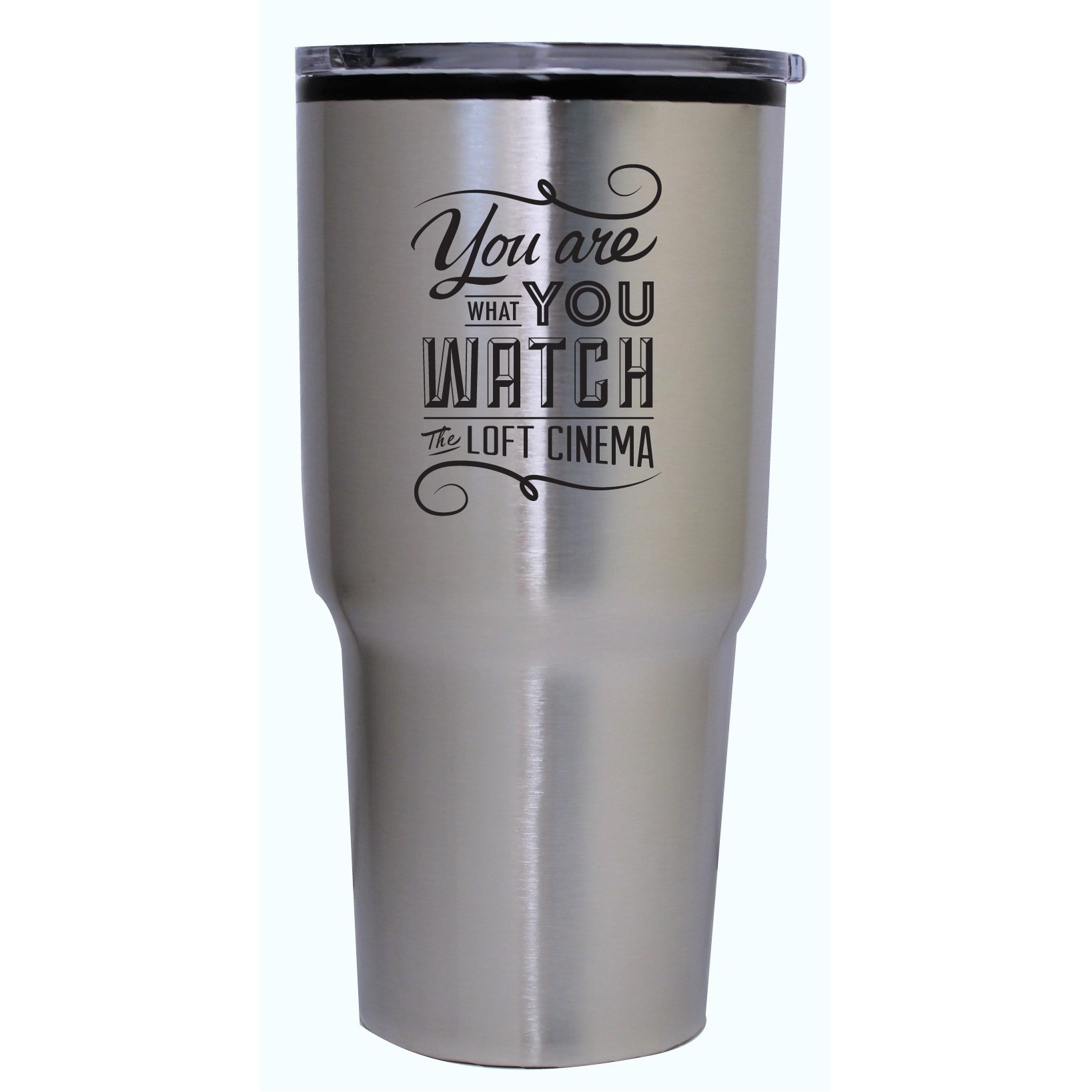 30 OZ STAINLESS STEEL TUMBLER W/PLASTIC INTERIOR & SIP THRU LID