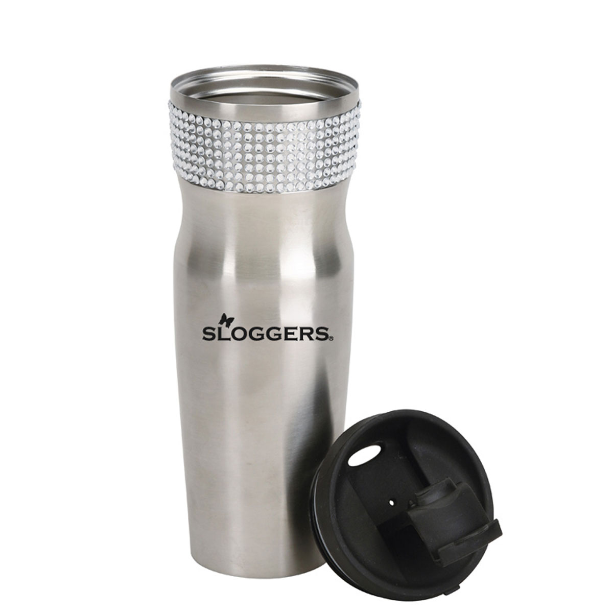 16OZ. STAINLESS STEEL GEM BLING TUMBLER