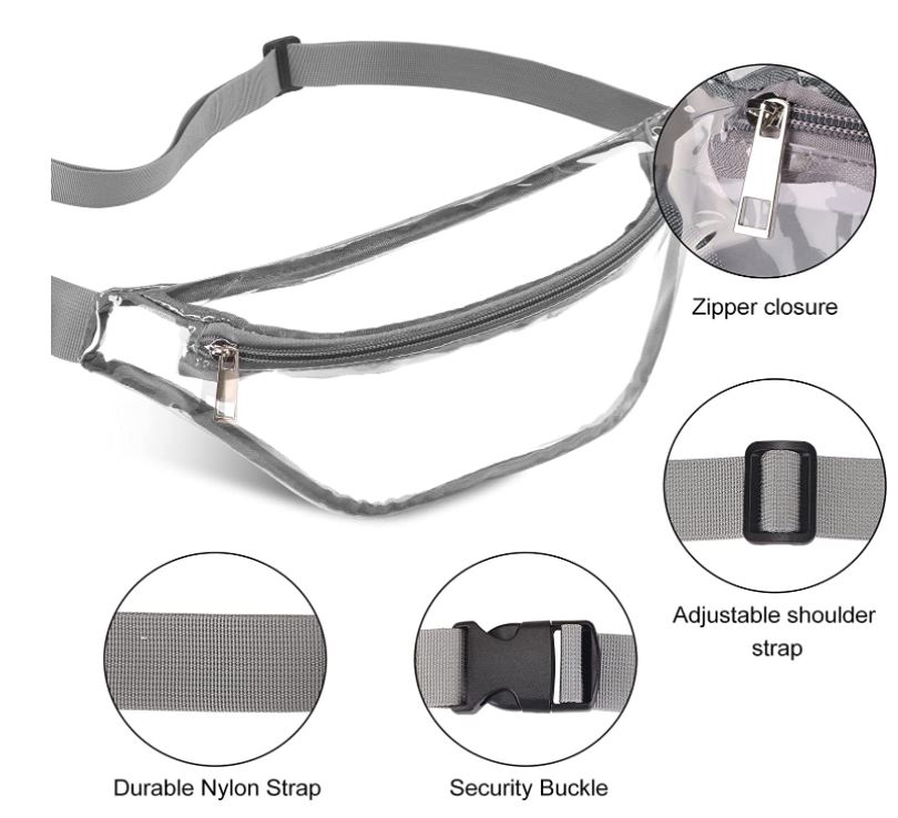 ONE COMPARTMENT STADIUM APPROVED CLEAR FANNY PACK