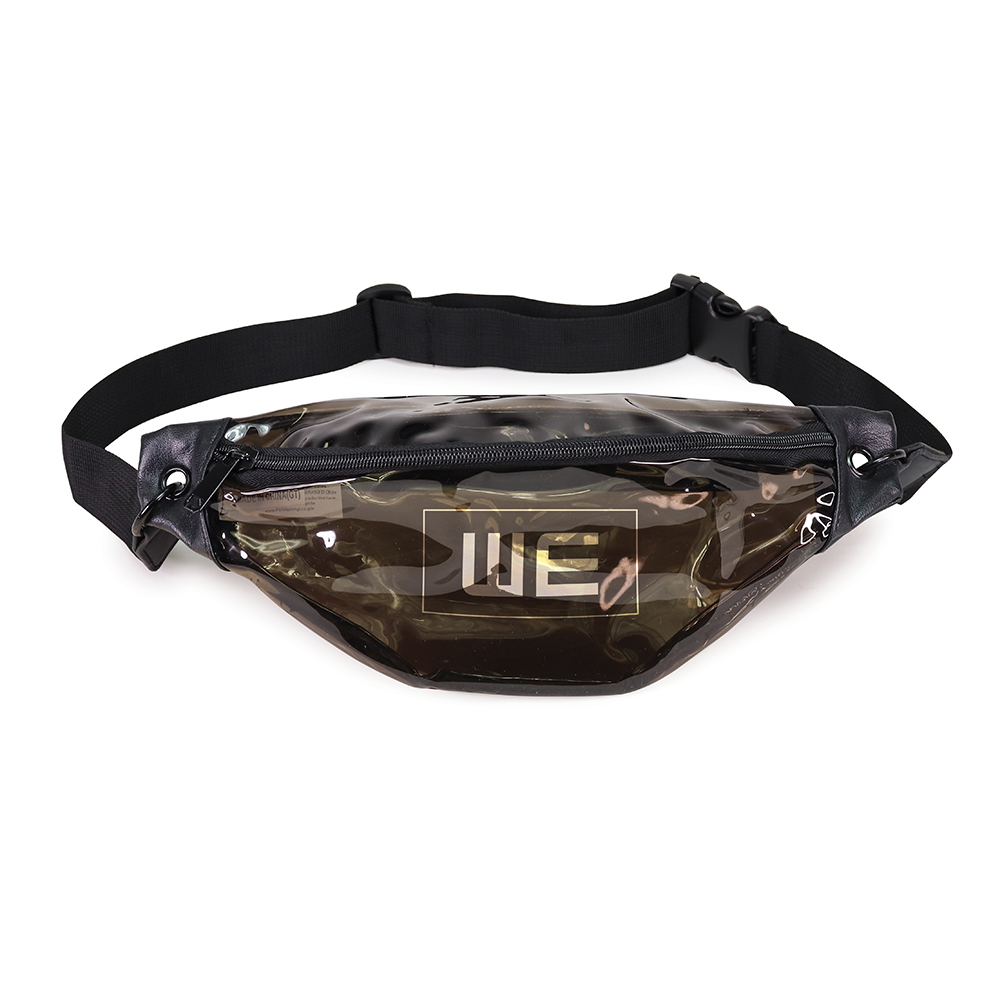 TRANSLUCENT BLACK VINYL FANNY PACK