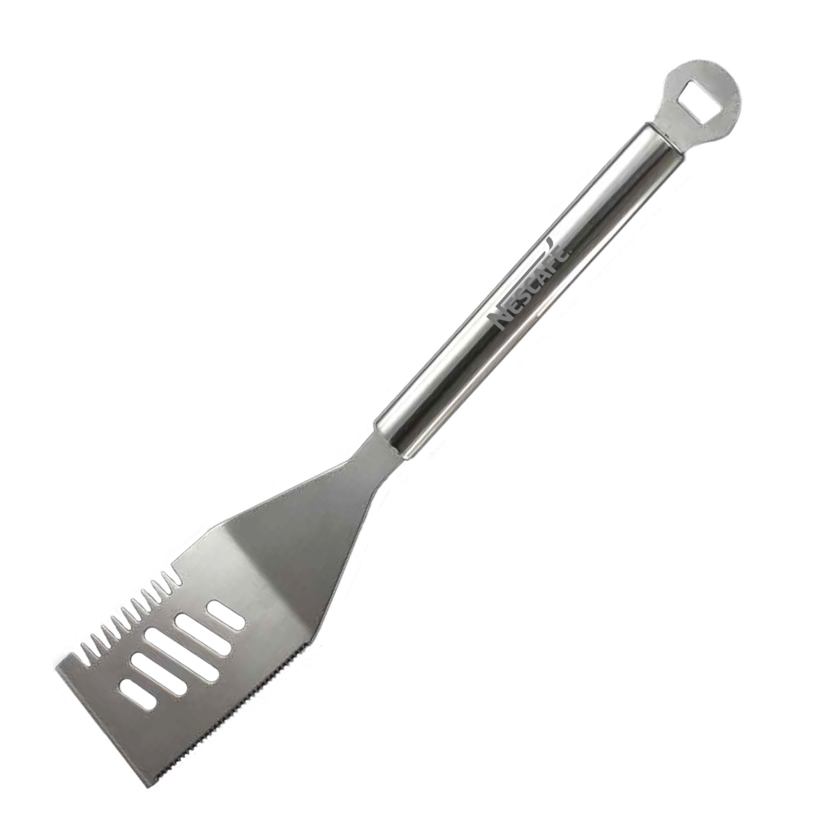 OVERSIZED STAINLESS STEEL BARBEQUE SLOTTED TURNER
