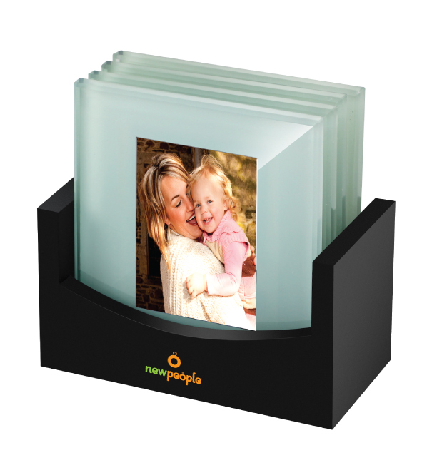 FROSTED PHOTO COASTER SET