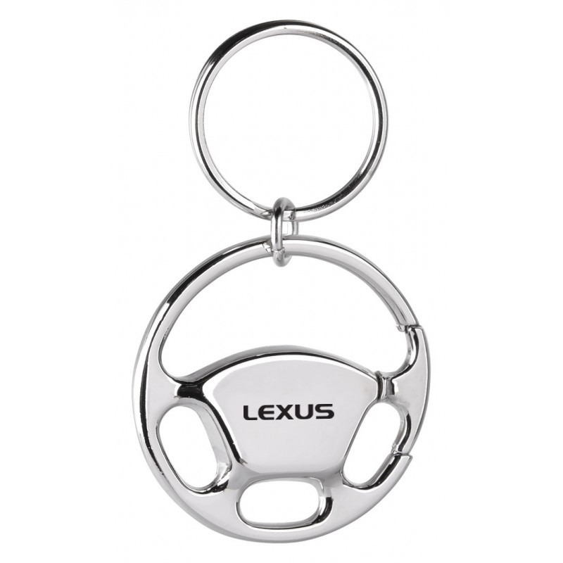 CHROME STEERING WHEEL KEY CHAIN