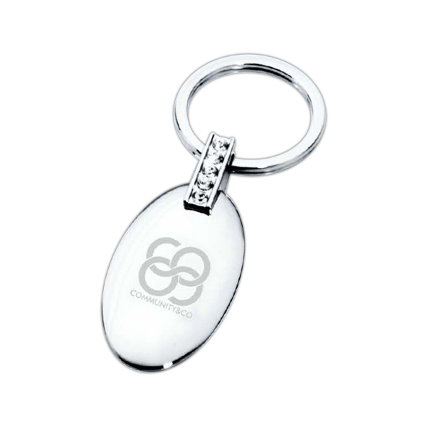 OVAL JEWEL KEYRING