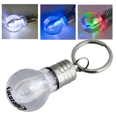 MINIATURE LED LIGHTBULB KEYCHAIN