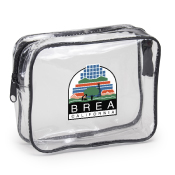 CLEAR ZIPPERED TRAVELERS BAG