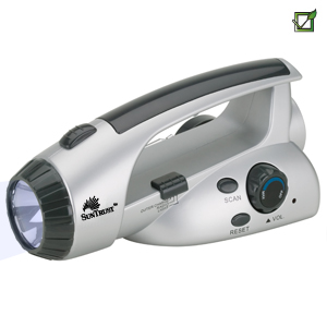 ECO-FRIENDLY SURVIVAL DYNAMO FLASHLIGHT & FM RADIO