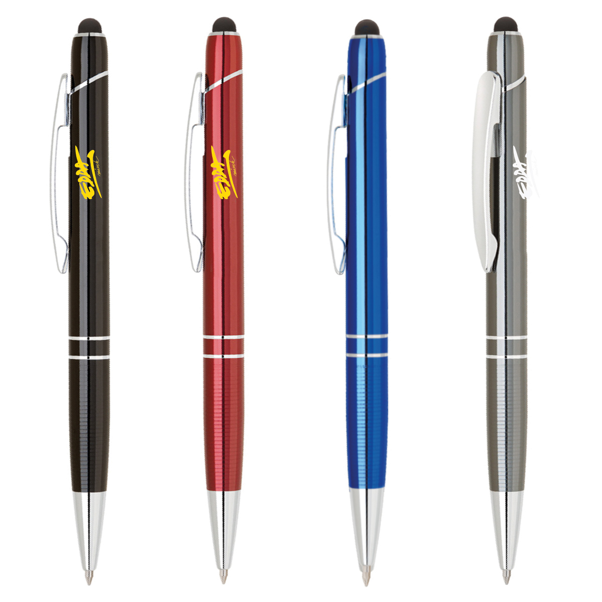 SOFIE CLICK ACTION ALUMINUM BALLPOINT PEN W/ STYLUS