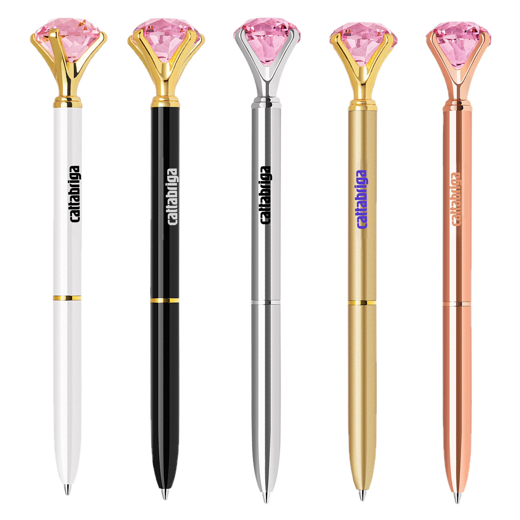 PINK DIAMOND CRYSTAL TWIST  ACTION BALLPOINT PEN