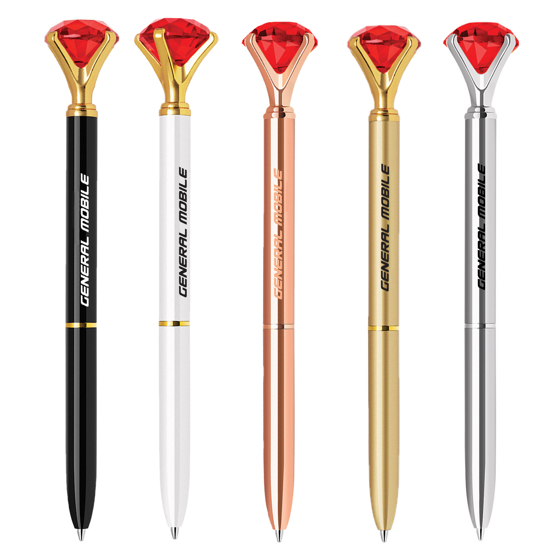 RUBY DIAMOND CRYSTAL TWIST  ACTION BALLPOINT PEN
