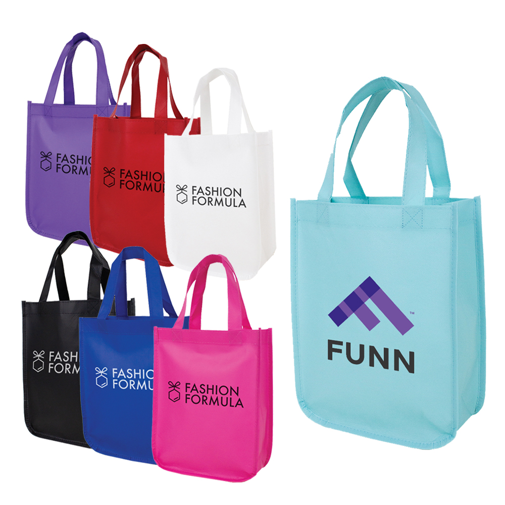 PORTABLE SMALL SHOPPING LAMINATED TOTE