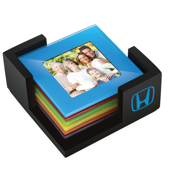 MULTI COLORED PHOTO COASTERS